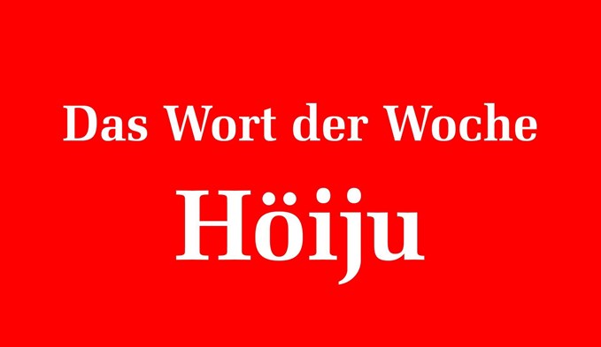 Das Wort der Woche: «Höiju». (Grafik Red)