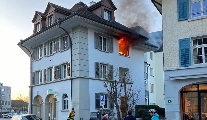 Die Feuerwehr Region Sursee hatte das Feuer rasch im Griff.  (Foto Luzerner Polizei)