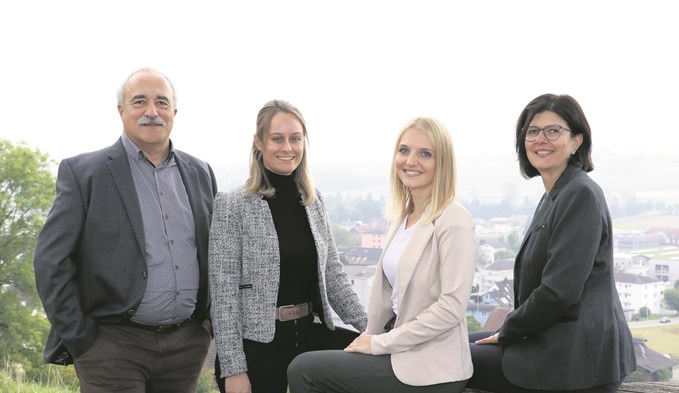 Geschäftsleitung Gemeinde Büron – v.l.n.r. Beat Stirnimann, Leila Zemp, Nicole Schnüriger, Karin Flühler. (Foto ZVG)