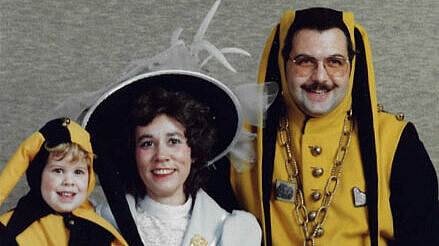 Heinifamilie 1988 mit Toby, Heidy und Bruno Künzle.