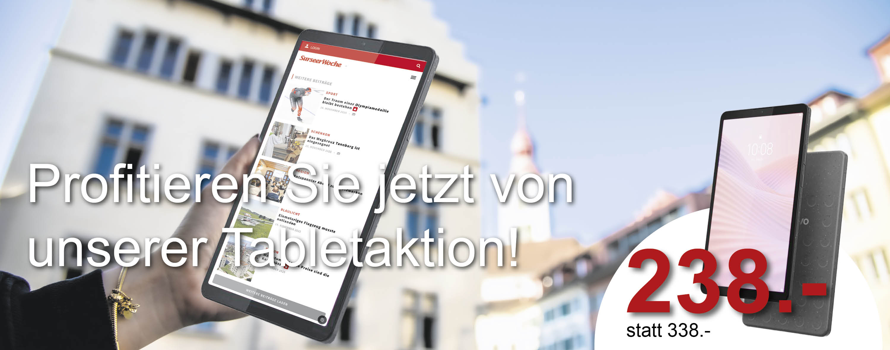 Banner Tabletaktion mit Preis