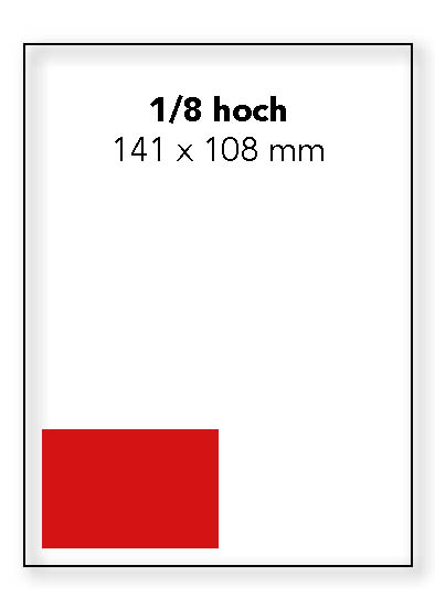 Inseratebeispielgrösse 1/8 Seite hoch