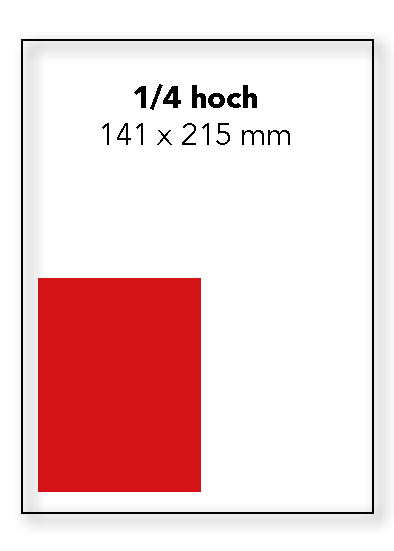 Inseratebeispielgrösse viertel Seite