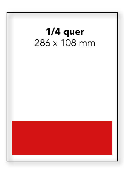 Inseratebeispielgrösse viertel Seite quer
