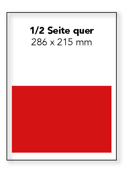 Inseratebeispielgrösse halbe Seite quer