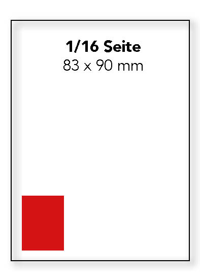 Inseratebeispielgrösse 1/16 Seite