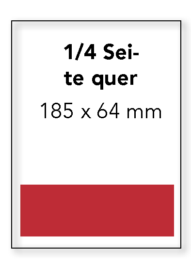 Inseratebeispielgrösse viertel Seite quer