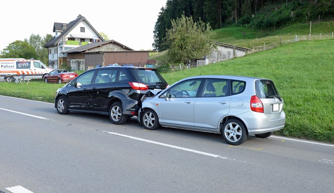 Auffahrunfall zwischen Nottwil und Neuenkirch. Foto: Luzerner Polizei