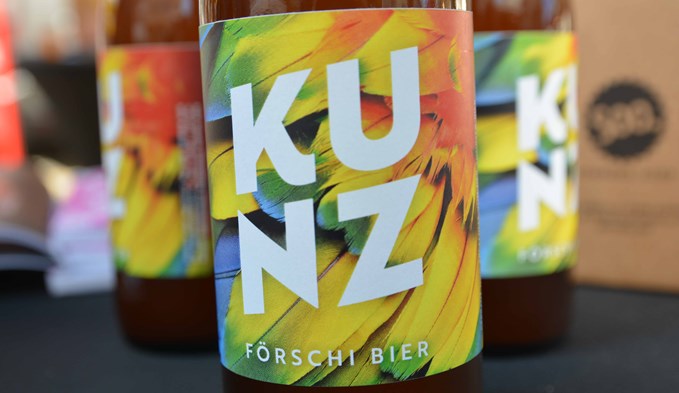Die Etikette des Kunz-Bier – gebraut von der Soorser Bier. Foto sti