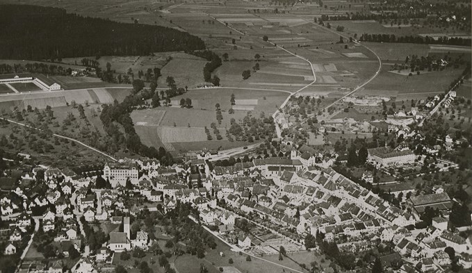 «Fliegeraufnahme von Sursee 1937» (Foto Archiv der Korporationsgemeinde Sursee/Stadtarchiv Sursee )