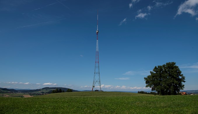 Der 1937 erstellte Sendeturm auf dem Blosenberg war mit einer Höhe von 215 Metern lange Zeit das höchste Bauwerk der Schweiz.  (Foto Fabian Zumbühl)