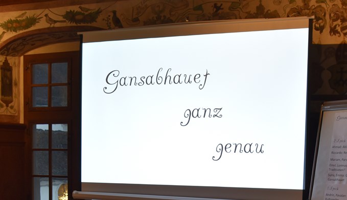 «Gansabhauet ganz genau» lautete der Titel der Vernissage des diesjährigen Gästebuch der Gansabhauet.  (Foto Thomas Stillhart)