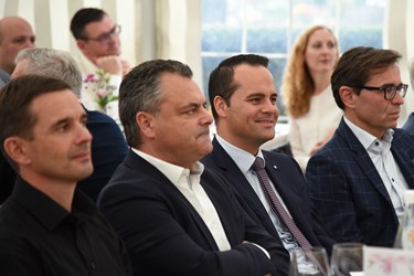 Von links: Triengens Gemeinderat Daniel Schmid, Verbandspräsident Georg Dubach und Ständerat Damian Müller.  (Foto Thomas Stillhart)