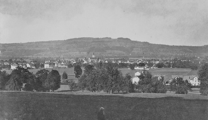 Blick von der Hasenwarte auf Sursee anno 1908. (Foto Stadtarchiv Sursee, Sammlung Korporation Sursee)