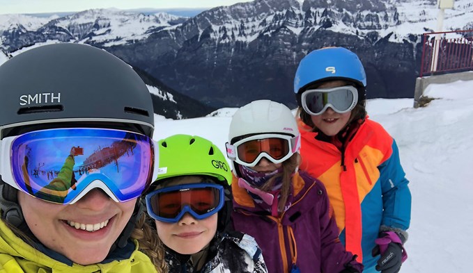 Das Selfie auf der Skibrille.  (Foto zvg)