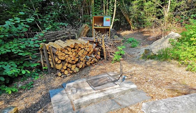 Das Feuerverbot gilt auch für befestigte Grillstellen im Wald. (Foto ZVG)