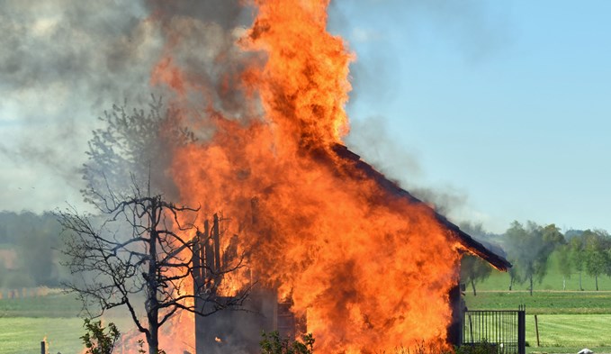 In Buttisholz brannte am Freitag ein Schopf nieder. (Foto zvg)