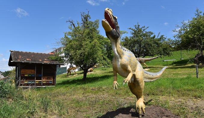 Dinoworld gastiert derzeit im Heugärten in Geuensee.  (Foto Thomas Stillhart)
