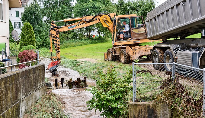 Ende Juli 2014 hatte die Gemeinde Nottwil mit Hochwasser zu kämpfen. (Foto Thomas Stillhart/Archiv)
