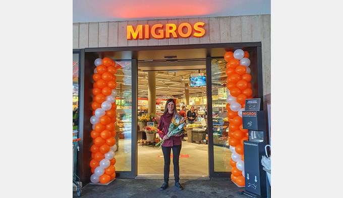 Tamara Bircher und ihr Team begrüssen die Migros-Kunden in Oberkirch.  (Foto zvg)