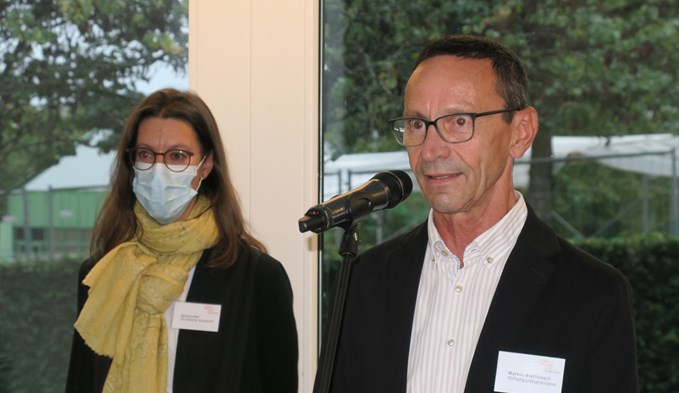 Markus Wietlisbach, Präsident der Stiftung Sankturbanhof, begrüsste die Gäste an der Vernissage der neuen Daueraustellung.                          (Foto Lukas Bucher)