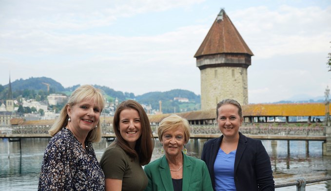 Karin Ruckli (FDP Frauen), Kim Rast (Jungfreisinnige), Christine Salvisberg-Sigg (Liberale Senioren) und Jacqueline Theiler (Kantonalpartei) führen bei der FDP.  (Foto zvg)