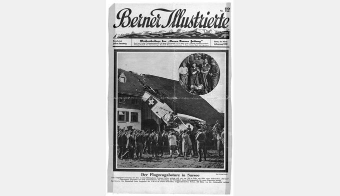 Die «Berner Illustrierte» berichtete am 22. März 1930 über den Flugzeugabsturz in Sursee.  (Foto H. Friebel, Sursee/Archiv)