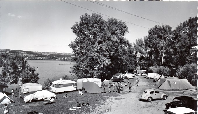 Bereits in den 60er-Jahren ein beliebtes Ferienziel: der Camping-Platz in Sempach. (Foto Stadtarchiv Sempach)