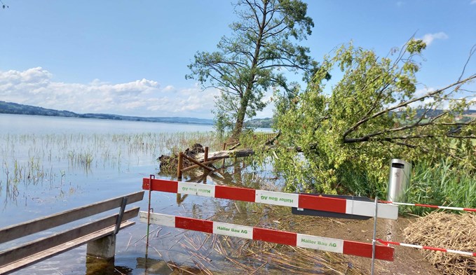 Der Seeuferweg in Sempach ist aktuell gesperrt. (Foto zVg)
