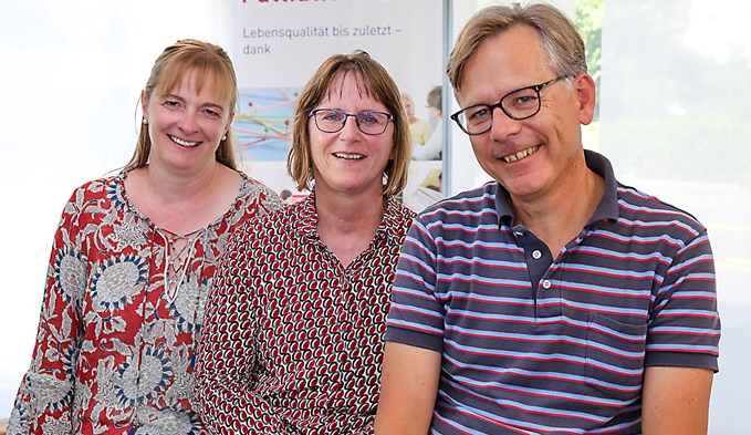 Sie setzen sich für Menschen in der letzten Lebensphase ein: Judith Schwander, Monika Tröger und Bernhard Studer vom Vorstand Palliativ Luzern.  (Foto zvg)