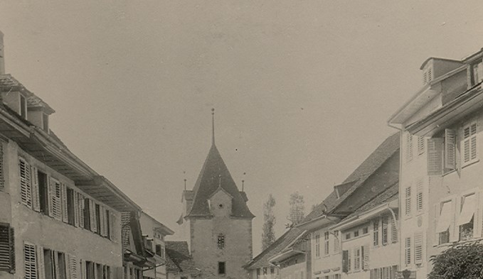 1920 war die Unterstadt Sursee gepflästert.  (Foto Stadtarchiv Sursee)