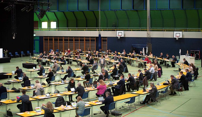 Die letzte Session des Kantonsrats in der Stadthalle Sursee fand im März 2022 statt. (Foto Thomas Stillhart)