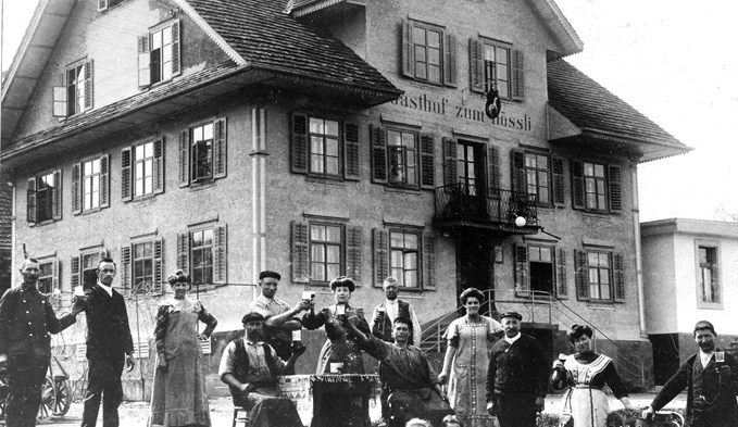 Der Gasthof Rössli in Nottwil, wie er sich vor langer Zeit präsentiert hatte. (Foto ZVG)