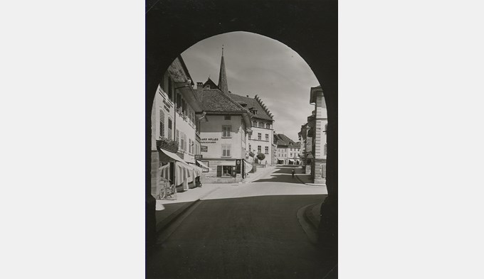 Das Untertor und die Unterstadt 1960. (Foto Stadtarchiv Sursee)