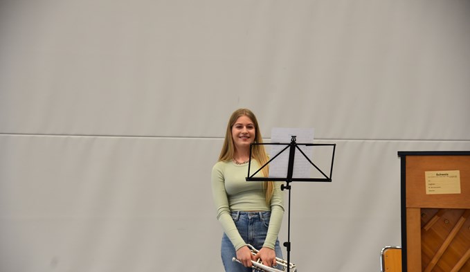Flavia Bucher nach einem gelungen Auftritt am Cornet. (Foto Roseline Betschart)
