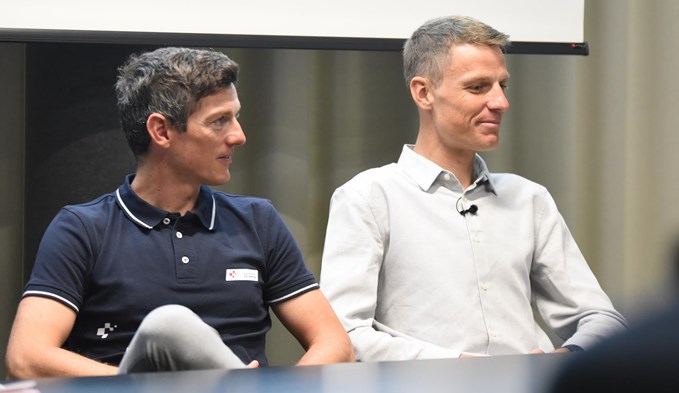 Zwei Jahre nach dem Rücktritt von Mathias Frank (links) verliert Nottwil mit Michael Schär (rechts) seinen zweiten Radprofi. (Foto Manuel Arnold)
