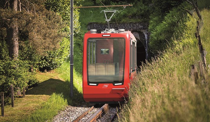 Die erneuerte Bahnverbindung Rheineck–Walzenhausen soll ab 2026 vollautomatisch und führerlos betrieben werden. (Foto Appenzeller Bahnen)