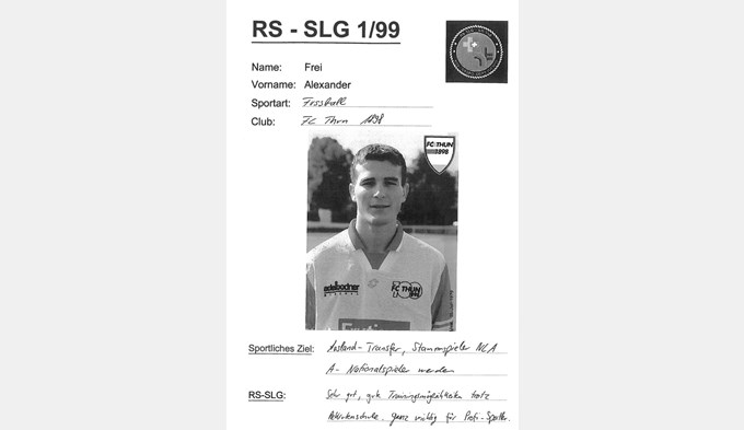 War einer der Ersten, der die Spitzensport-RS absolviert hat: Alex Frei, der damals noch beim FC Thun spielte (Foto zvg)