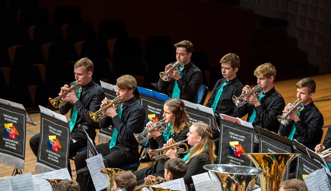 Die Jugend Brass Band Oberer Sempachersee gewann in Luzern am Schweizerischen Brass Band Wettbewerb in der 4. Klasse. (Foto 360DSM)