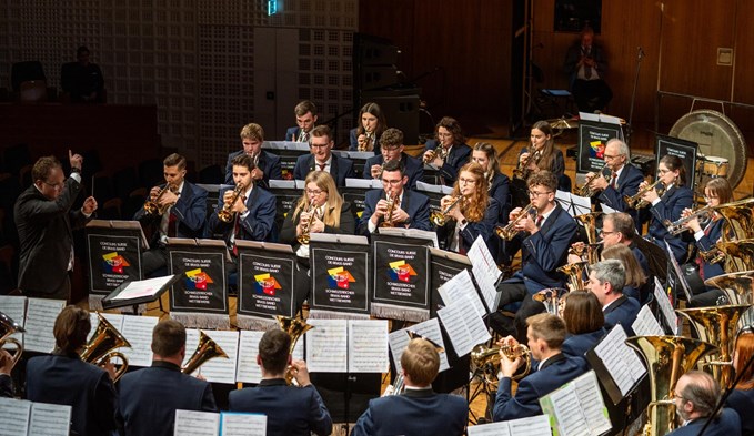 Unter Manuel Imhof erspielte die Brass Band Harmonie Neuenkirch den sechsten Rang. (Foto 360DSM)