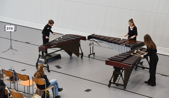 Auch zwei Ensembles nahmen am Wettbewerb teil, wie hier das «Trio Bummbastic». (Foto Franziska Kaufmann)