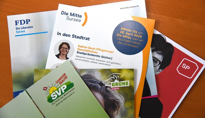 Die Ortsparteien buhlen bei den Gemeinderatswahlen um die Gunst der Wählerinnen und Wähler. (Foto Daniel Zumbühl)