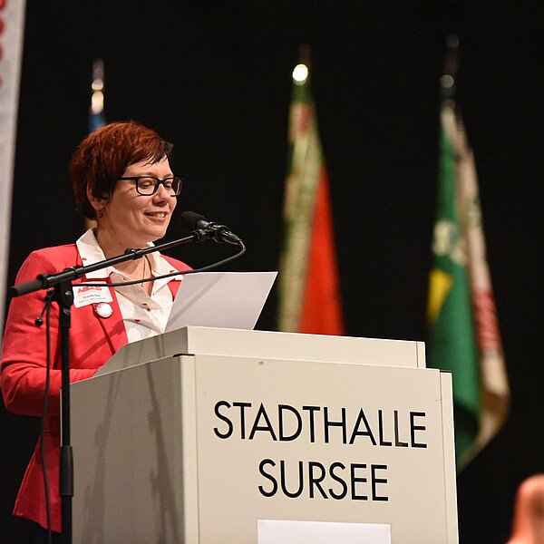 
									Yvonne Glur-Troxler, Präsidentin «Akkordeon Schweiz», freut sich über die Festtage.
								