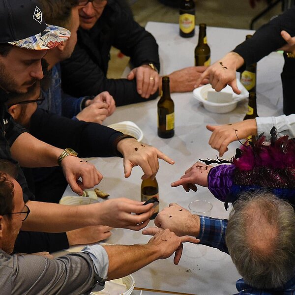 
									Schnupf ist auch an der Fasnacht 2020 beliebt.  Bild: Foto Thomas Stillhart
								