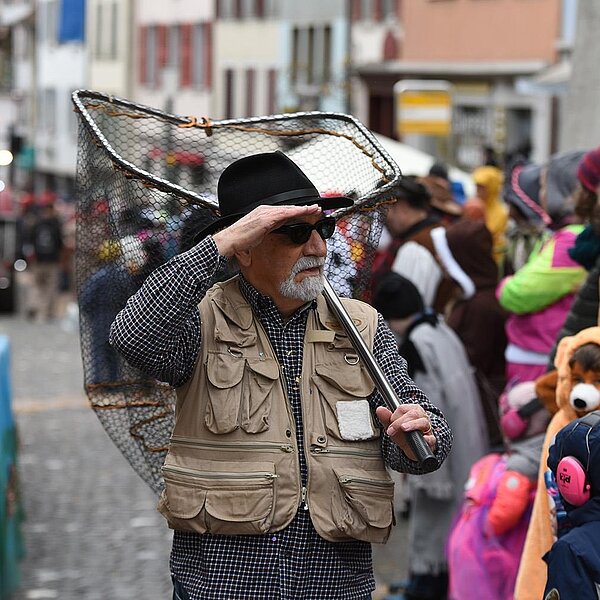 
									«Wo ist der Kaiman?» – Die Roggenzunft Schlierbach machte sich auf die Suche. Bild: Foto Fabian Zumbühl
								